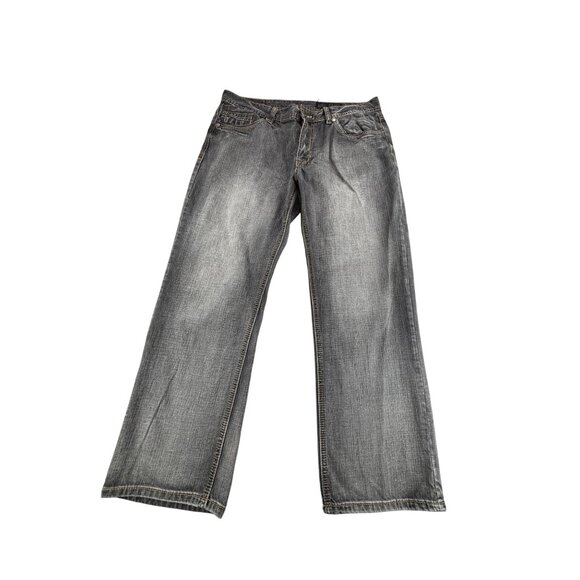 Mens Axel Relaxed Straight Jeans W36 L30 Gray Denim - Picture 1 of 8